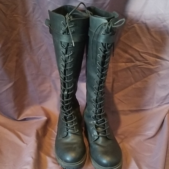 wide calf goth boots